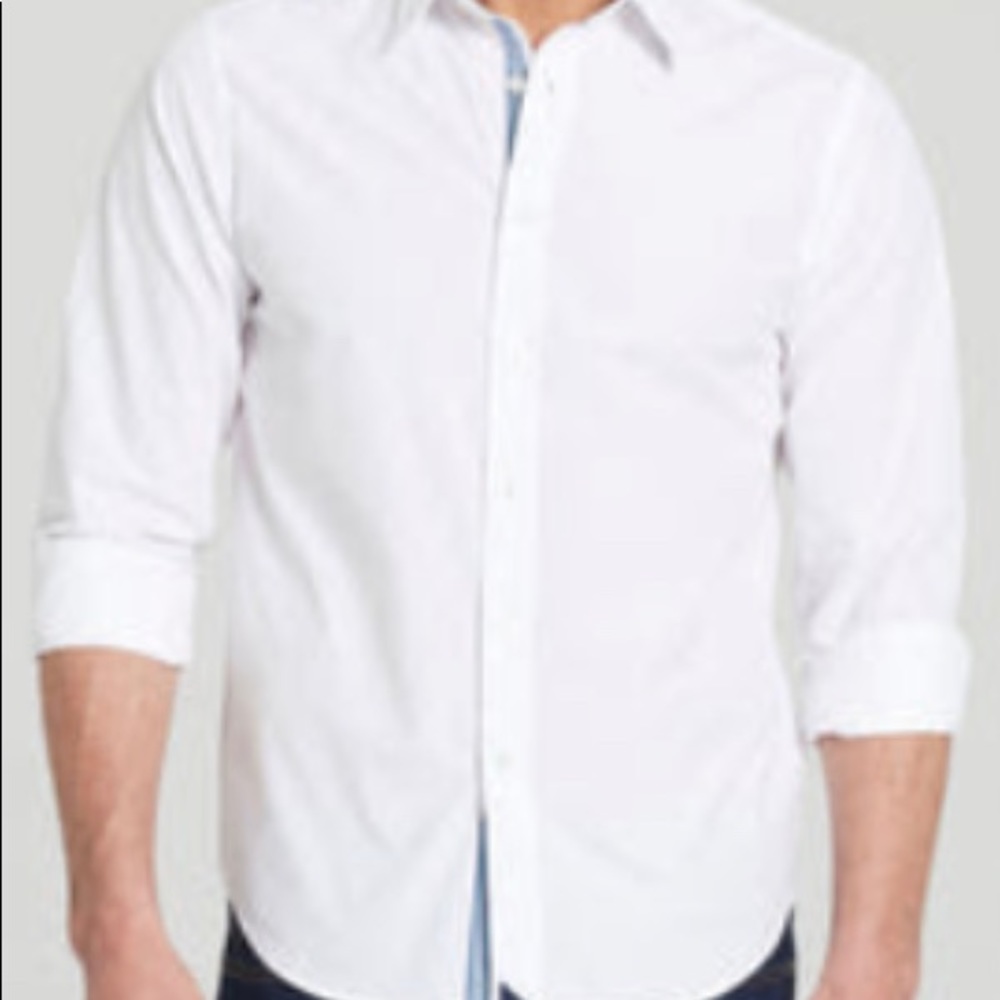 UNTUCKIT White Mens Las Rocas Dress Shirt - SLIM FIT - XX Large